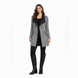 Tart Collections Black and Gray Trench Coat